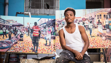 Mounou Désiré : le peintre ivoirien  redonne vie aux déchets électroniques